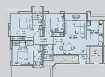  3 BHK Apartment at Shroff Aureta, Koregaon Park Annexe – for Rent