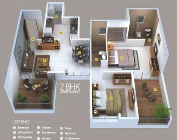  2 BHK Apartment at Shubh Casa Feliz, Magarpatta City – for Rent