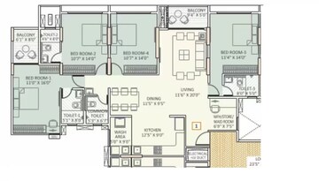  4 BHK Apartment at Shubh Nirvana, Viman Nagar – for Sale