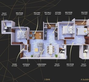 3 BHK 1205 Sq. Ft. Apartment in Shubh Swarovski