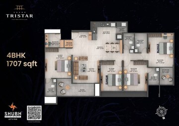  4 BHK Apartment at Shubh Tristar, Koregaon Park Annexe – for Sale
