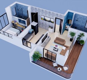 1 BHK 550 Sq. Ft. Apartment in Shubharambh Oasis Park