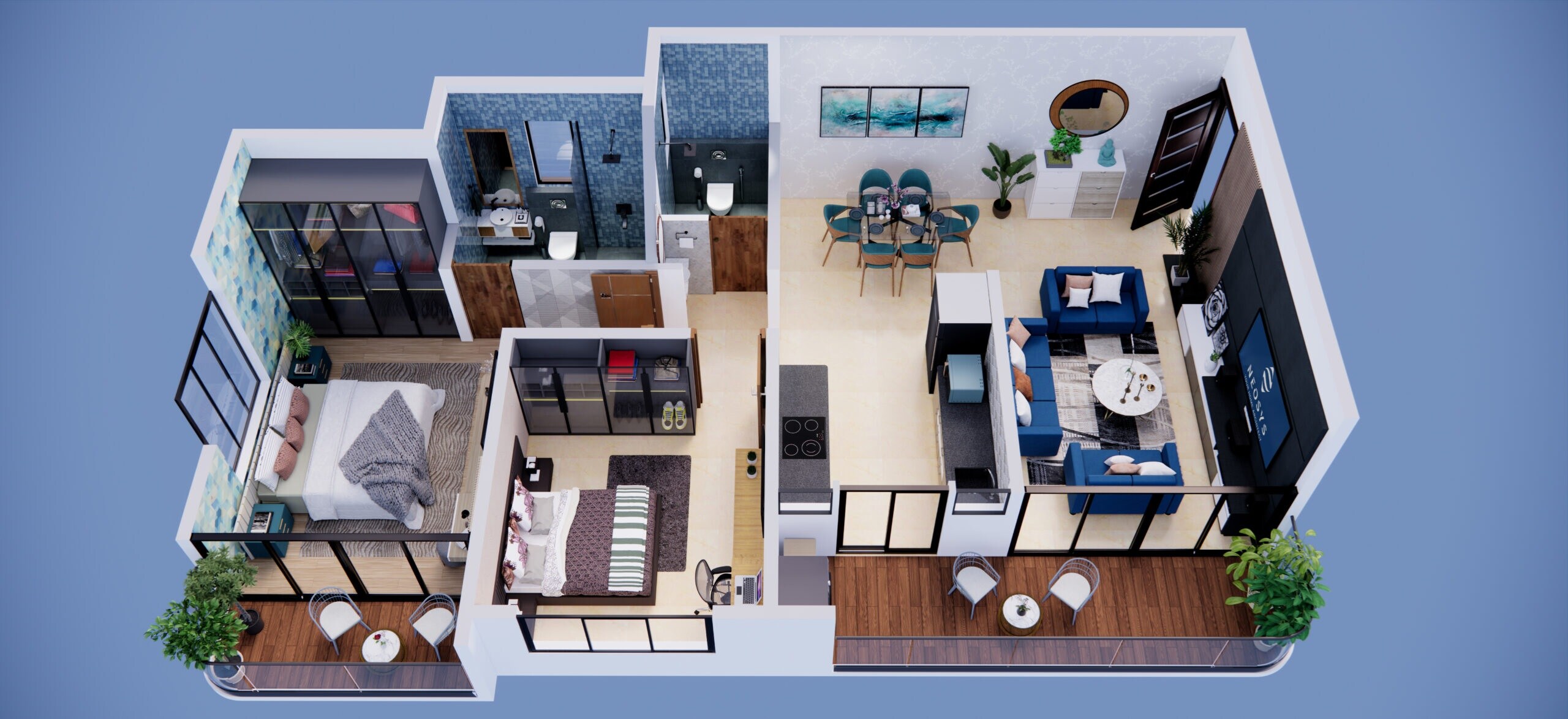 2 BHK 652 Sq. Ft. Apartment