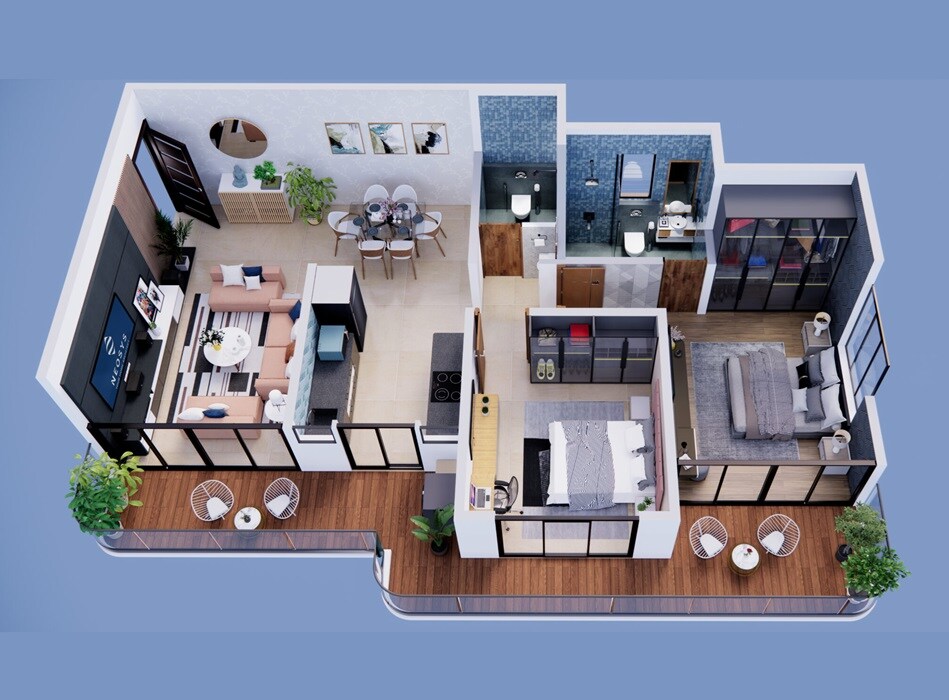 2 BHK 656 Sq. Ft. Apartment