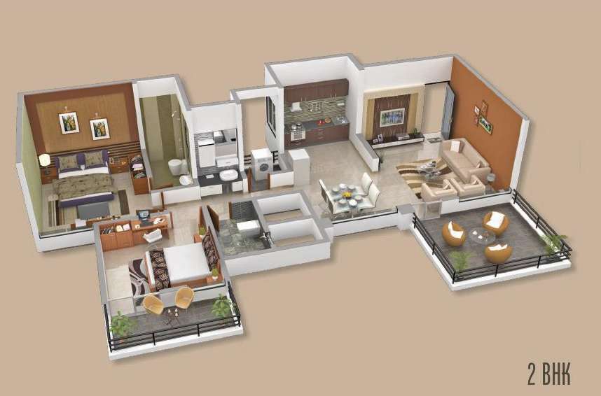 2 BHK 629 Sq. Ft. Apartment in Siddhant Heights