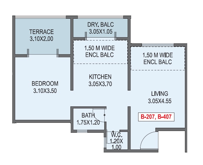 1 BHK 394 Sq. Ft. Apartment in Sigma One La Cabana