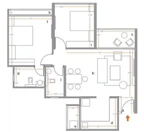 2 BHK 665 Sq. Ft. Apartment in Skyi Park