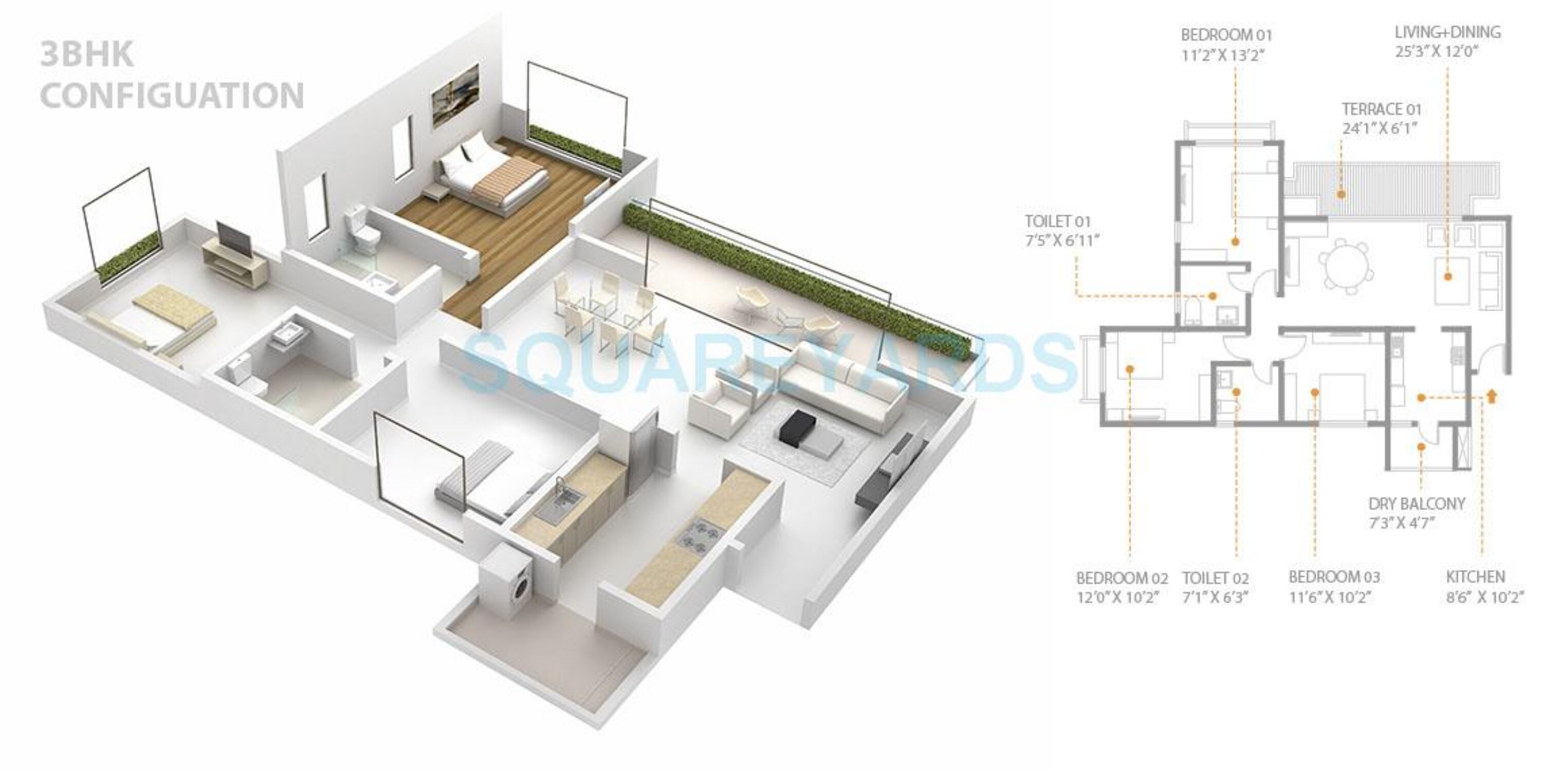 skyi songbirds apartment 3bhk 1469sqft 1
