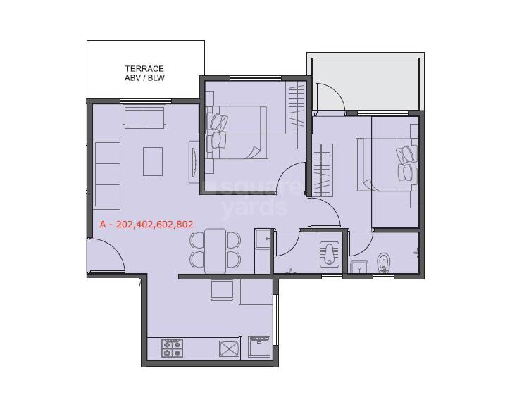 2 BHK 543 Sq. Ft. Apartment