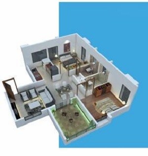 2 BHK 661 Sq. Ft. Apartment