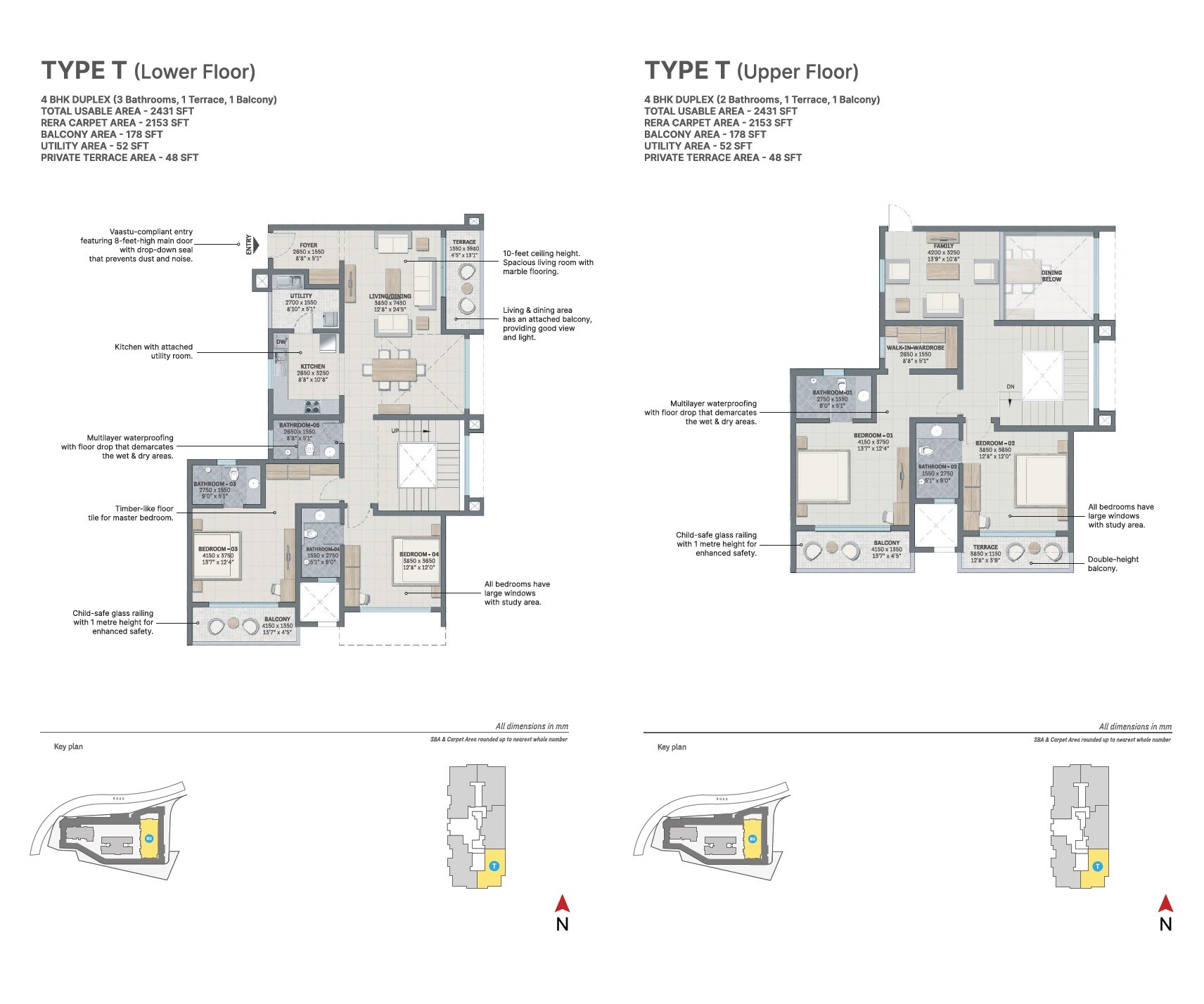 4 BHK 2431 Sq. Ft. Apartment