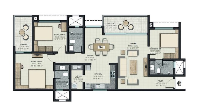 sobha nesara block 2 apartment 3 bhk 1440sqft 20210408180450