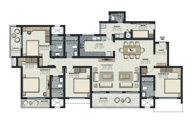 4 BHK 2387 Sq. Ft. Apartment