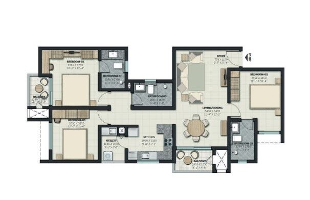 Other, sobha-nesara-block-3 3 Bedroom 1463 Sq.Ft. Apartment In Kothrud Pune 8330932