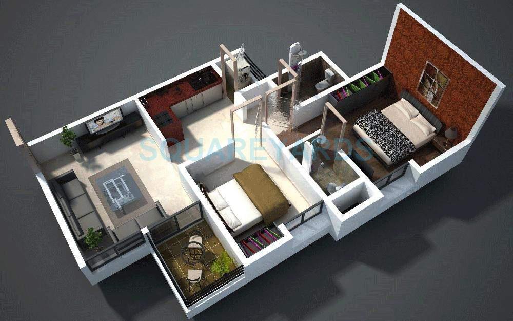 2 BHK 487 Sq. Ft. Apartment