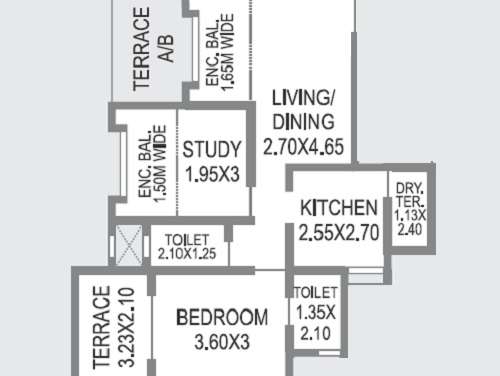 sonigara blue dice phase 2 apartment 2 bhk 615sqft 20230309160303