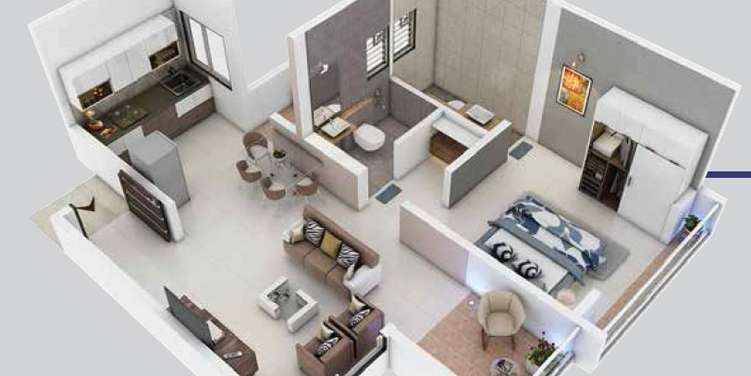 sonigara omega paradise apartment 1 bhk 466sqft 20222929152916