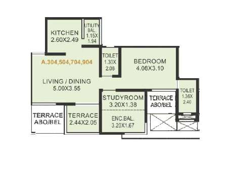 sonigara twin towers apartment 2 bhk 618sqft 20220516180545