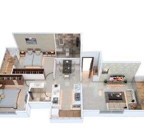 2 BHK 834 Sq. Ft. Apartment in Space Grazia