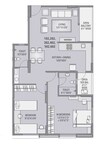 Spaciability 18 Jewels 2 BHK Layout