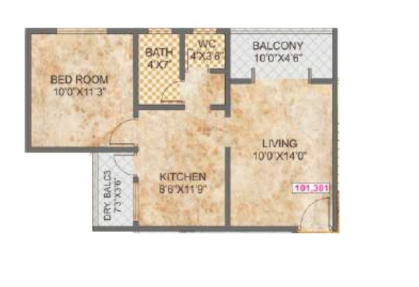 1 BHK 426 Sq. Ft. Apartment