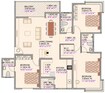 SRS Cyprus Oak 3 BHK Layout