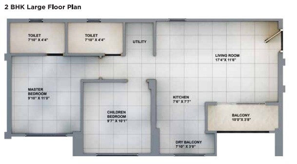 2 BHK 586 Sq. Ft. Apartment