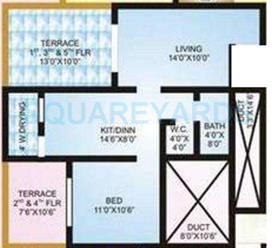 1 BHK 680 Sq. Ft. Apartment in Sukhwani Discover