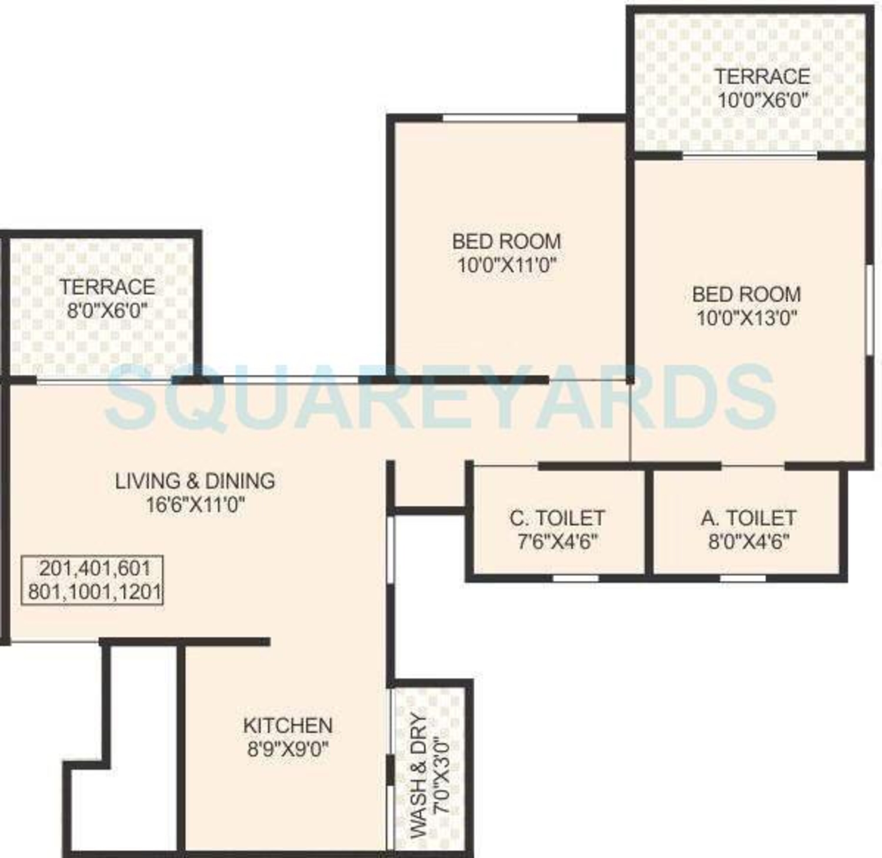 sukhwani pacific apartment 2bhk 1011sqft 10416