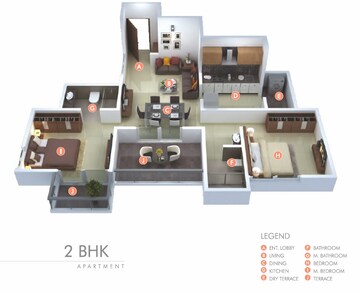  2 BHK Apartment at Sukhwani Saffron, Sutarwadi – for Rent