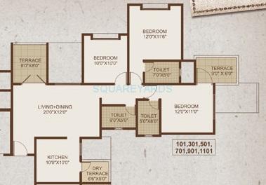 Other, sukhwani-sepia 3 Bedroom 1450 Sq.Ft. Apartment In Tathawade Pune 9324448