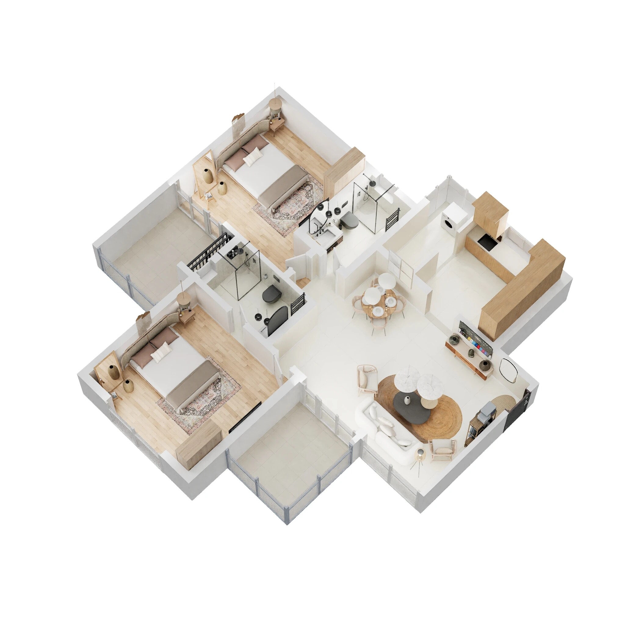 Floor plan of 2 BHK 788 Sq. Ft. Apartment in Sukhwani Skylines, Pune