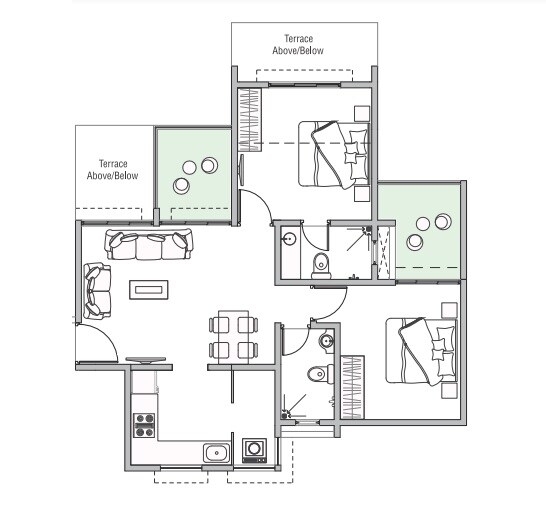 Other, sukhwani-skylines 2 Bedroom 788 Sq.Ft. Apartment In Wakad Pune 8993498