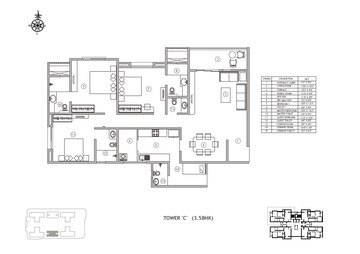  3 BHK Apartment at Supreme Belmac Residences, Kalyani Nagar – for Sale