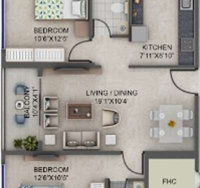 supreme estia phase 1 apartment 2 bhk 730sqft 20215804115806