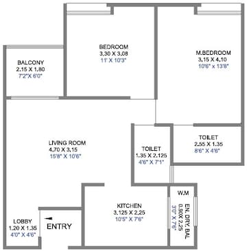  2 BHK Apartment at Surya Skies, Punawale – for Rent