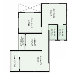 2 BHK 589 Sq. Ft. Apartment in Suryayug Lotus