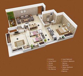 3 BHK 857 Sq. Ft. Apartment in Suyog Abhijaat