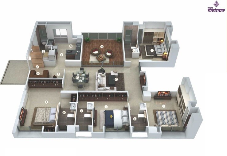 4 BHK 1585 Sq. Ft. Apartment