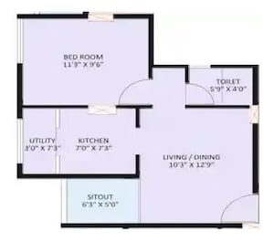 1 BHK 329 Sq. Ft. Apartment in Swamiji Moonstone