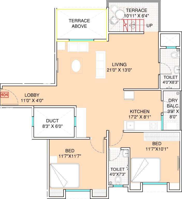 swaraa 133 orange tree apartment 2 bhk 499sqft 20211015161011