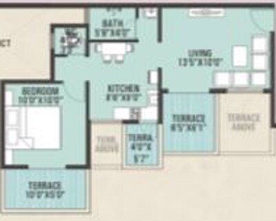 Floor plan of 1 BHK 534 Sq. Ft. Apartment in Swastik Sanidhya Residency, Pune