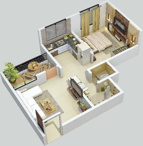 1 BHK 287 Sq. Ft. Apartment