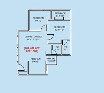  2 BHK Apartment at Tejas Pooja Poorva Shrushti, Nanded – for Rent