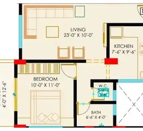 1 BHK 415 Sq. Ft. Apartment in Tejas Swami Residency