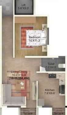 the pristine horizon village residency 3 apartment 1 bhk 555sqft 20204412144421