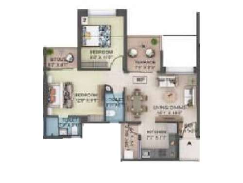 tranquility annexe a and b wing phase 1 apartment 2 bhk 670sqft 20232122002132
