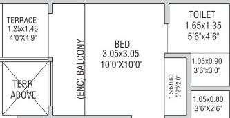 tulip infinity pride apartment 1bhk 349sqft31