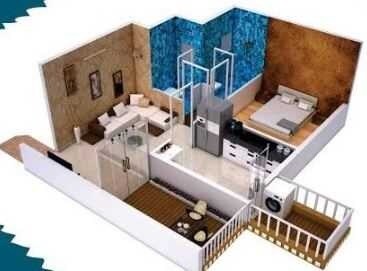 1 BHK 485 Sq. Ft. Apartment