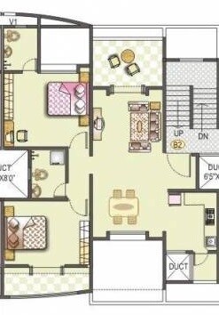 2 BHK 1150 Sq. Ft. Apartment